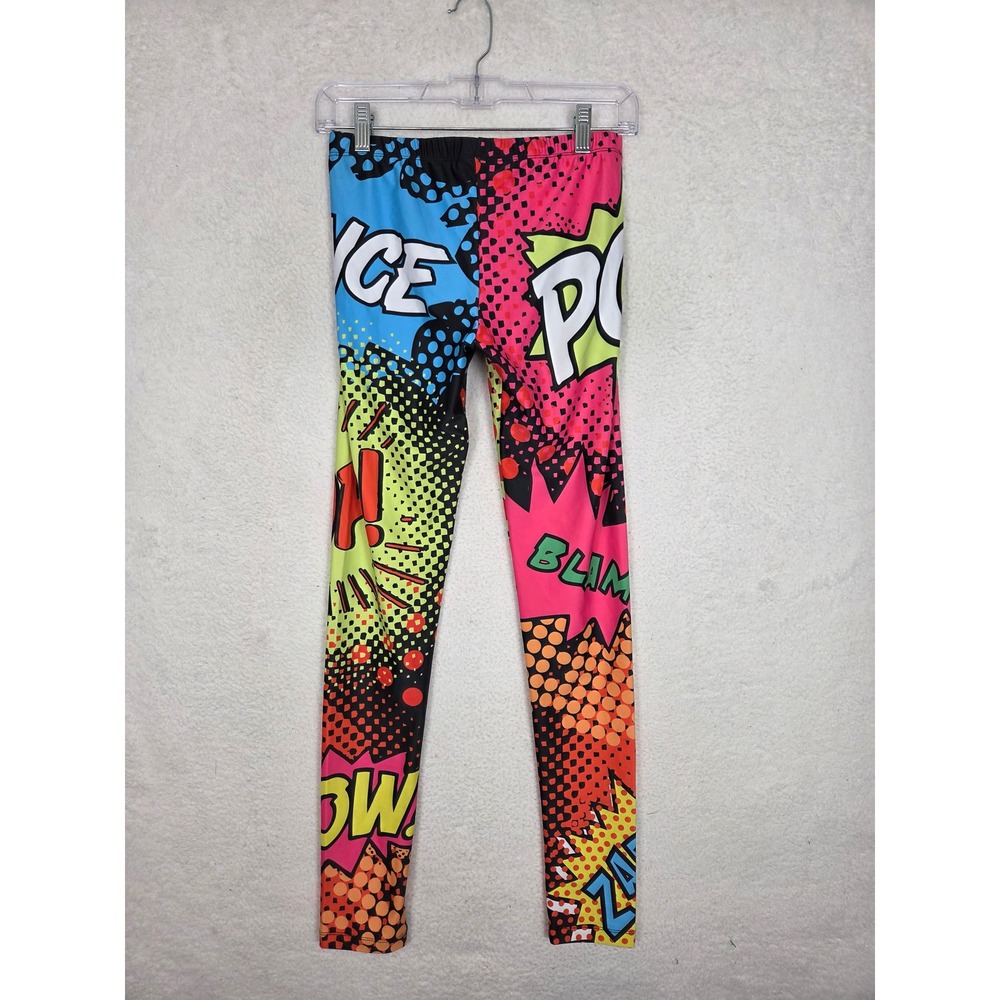 Alexandra - Graphic Outline Pop‎ Art Comic Strip Stretch Leggings Retro Womens M